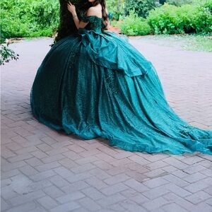 Elegant quinceanera dress wear one time for a pictures session